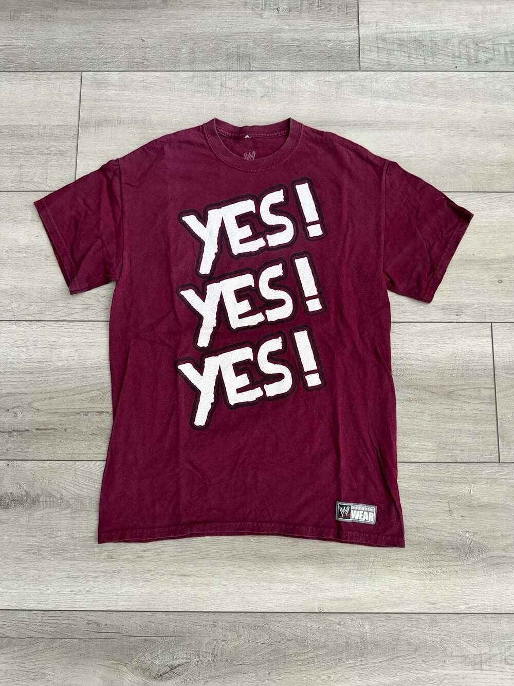 Wwe Authentic Daniel Bryan Yes Yes Yes T-Shirt Size M Maroon Wrestling